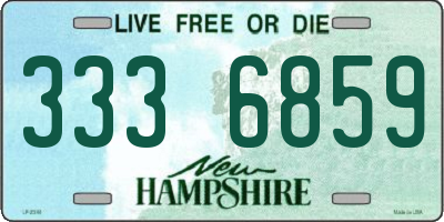 NH license plate 3336859