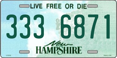 NH license plate 3336871
