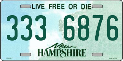 NH license plate 3336876