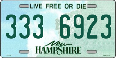 NH license plate 3336923