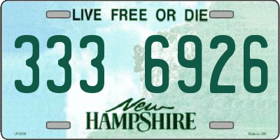 NH license plate 3336926