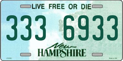 NH license plate 3336933