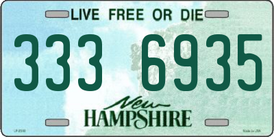 NH license plate 3336935