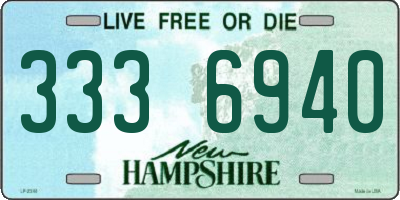 NH license plate 3336940