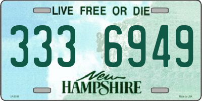 NH license plate 3336949