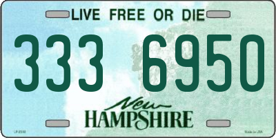 NH license plate 3336950
