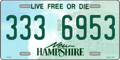 NH license plate 3336953