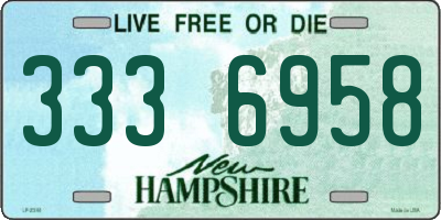 NH license plate 3336958