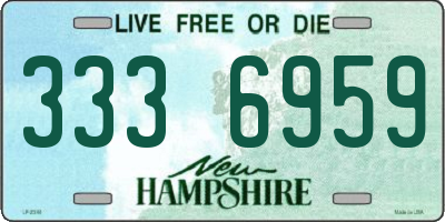 NH license plate 3336959