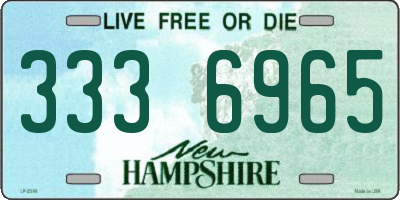 NH license plate 3336965
