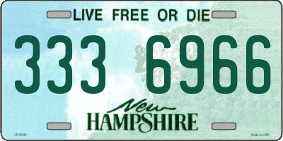NH license plate 3336966