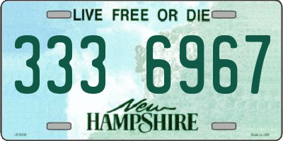NH license plate 3336967