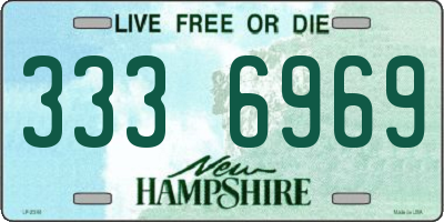 NH license plate 3336969