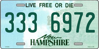 NH license plate 3336972