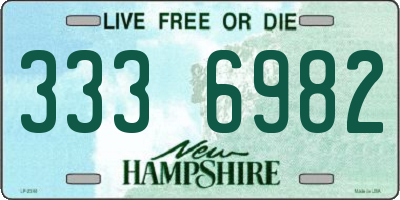 NH license plate 3336982