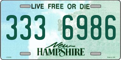 NH license plate 3336986