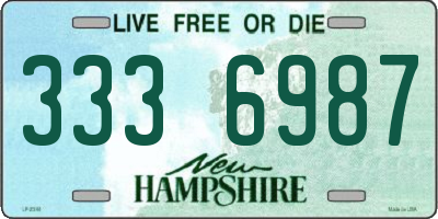 NH license plate 3336987
