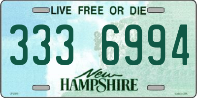 NH license plate 3336994