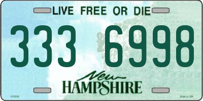 NH license plate 3336998