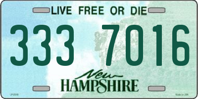 NH license plate 3337016