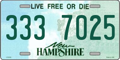 NH license plate 3337025