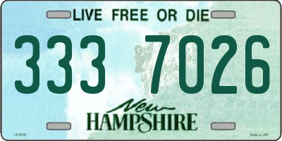 NH license plate 3337026