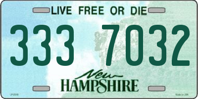 NH license plate 3337032