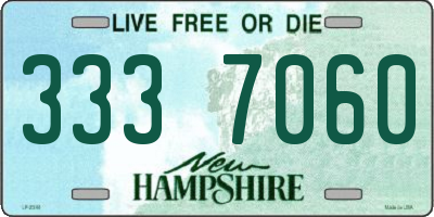 NH license plate 3337060