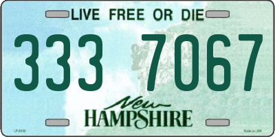 NH license plate 3337067