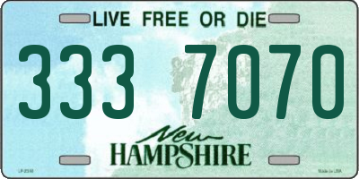 NH license plate 3337070