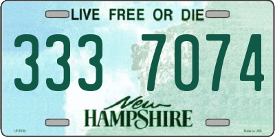 NH license plate 3337074