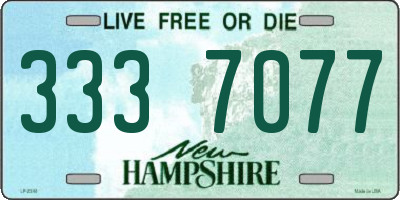 NH license plate 3337077