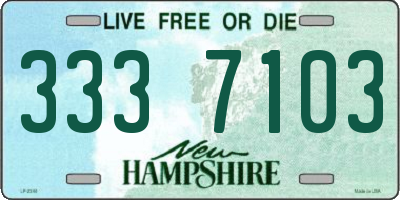 NH license plate 3337103