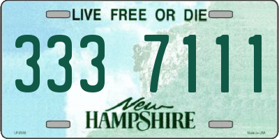 NH license plate 3337111