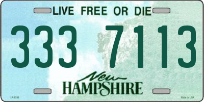 NH license plate 3337113