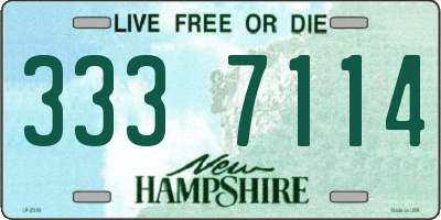 NH license plate 3337114