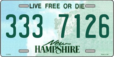 NH license plate 3337126