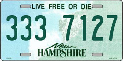 NH license plate 3337127