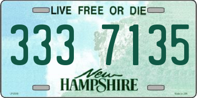 NH license plate 3337135