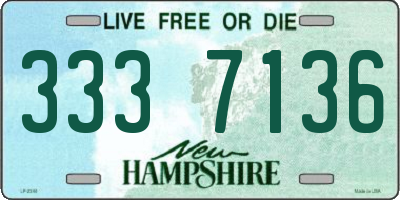 NH license plate 3337136