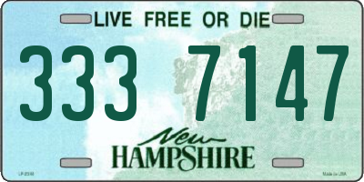 NH license plate 3337147