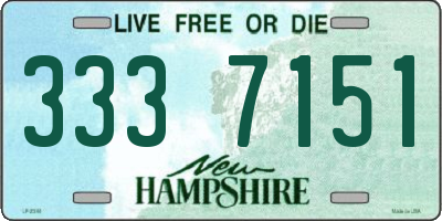 NH license plate 3337151