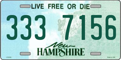 NH license plate 3337156