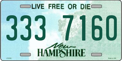 NH license plate 3337160