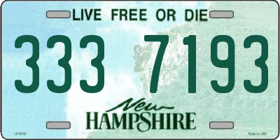 NH license plate 3337193