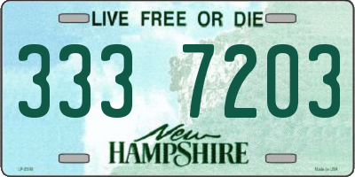 NH license plate 3337203