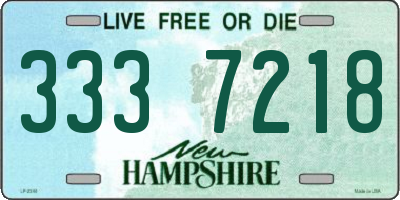 NH license plate 3337218