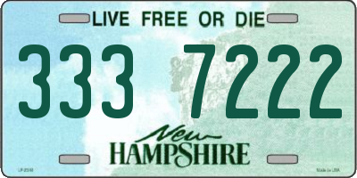 NH license plate 3337222