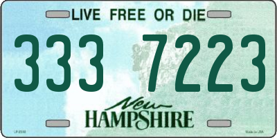 NH license plate 3337223