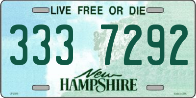 NH license plate 3337292
